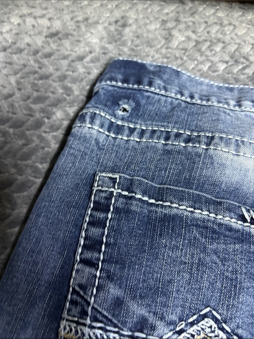 True Luck Straight-Leg Washed Blue Men's Jeans 36x30
